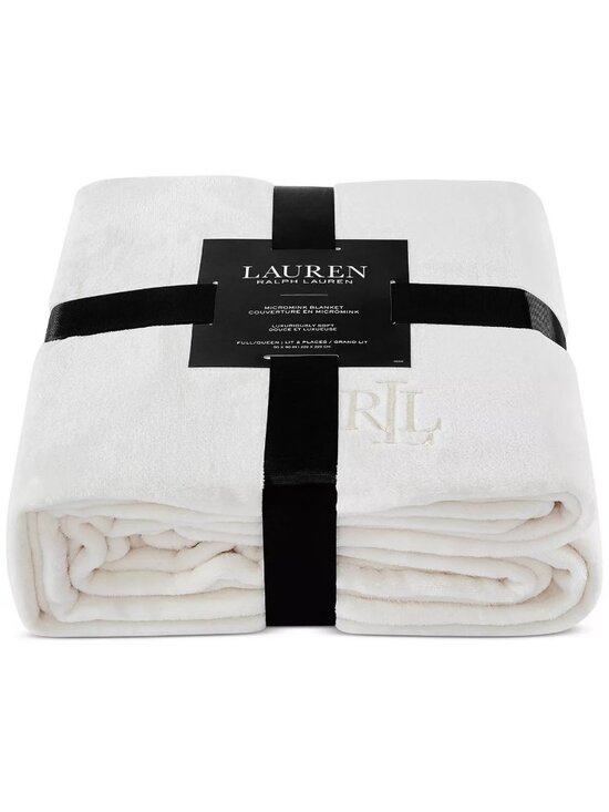 Lauren Ralph Lauren Other - Ralph Lauren Classic Micromink Blanket Full /Queen CREAM 90"x90" Luxuriously